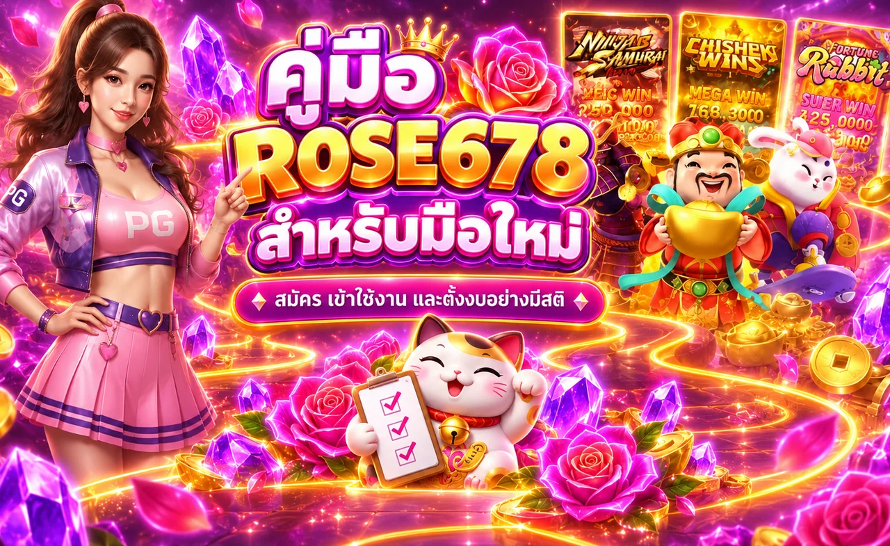ROSE678 คู่มือสมัคร เข้าใช้ ฝากถอน สำหรับมือใหม่
