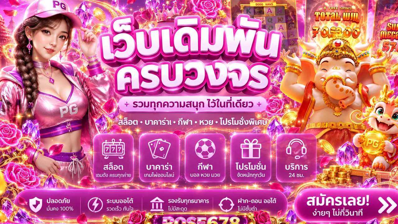 ROSE678 สล็อตออนไลน์รวมหมวดเกมและระบบอัตโนมัติ