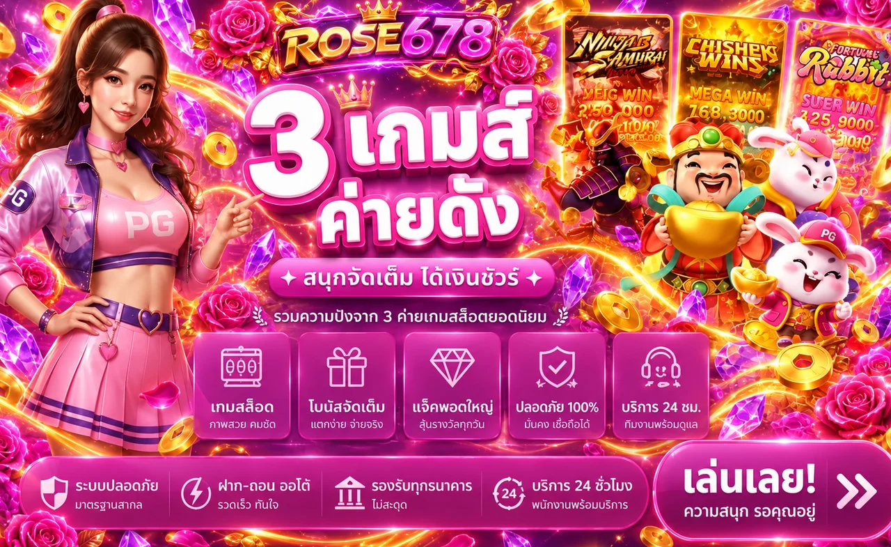 รวมเกมสล็อตยอดนิยมบน ROSE678